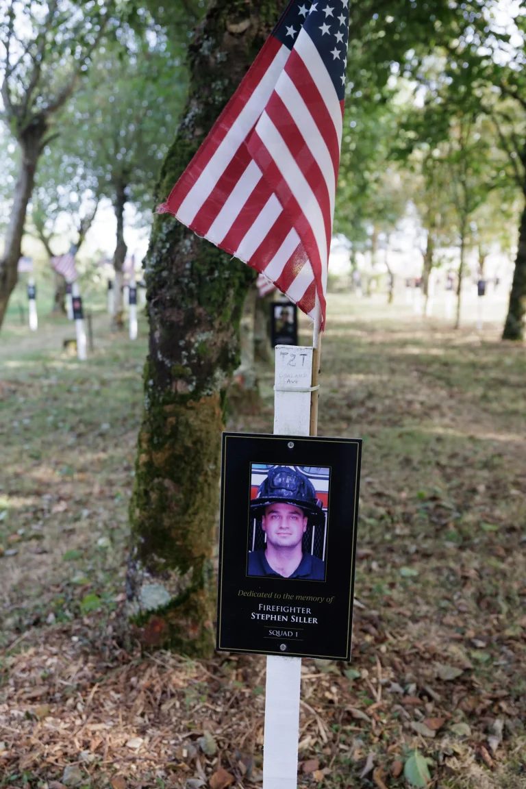 Photo of Stephen Siller's tree in Ringfinnan Garden of Remembrance